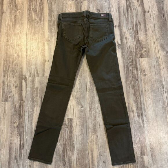 Paige Jeans Peg Skinny Denim Jeans in Fir Green Made in USA Women's size 29 - Picture 2 of 8